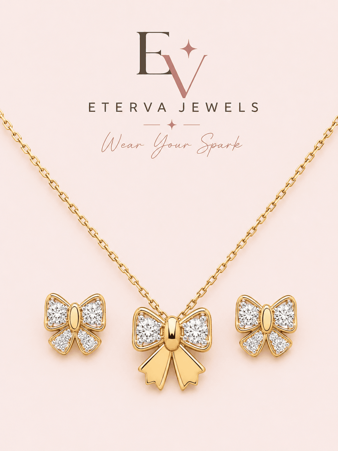 Pretty Bow Pendant Set