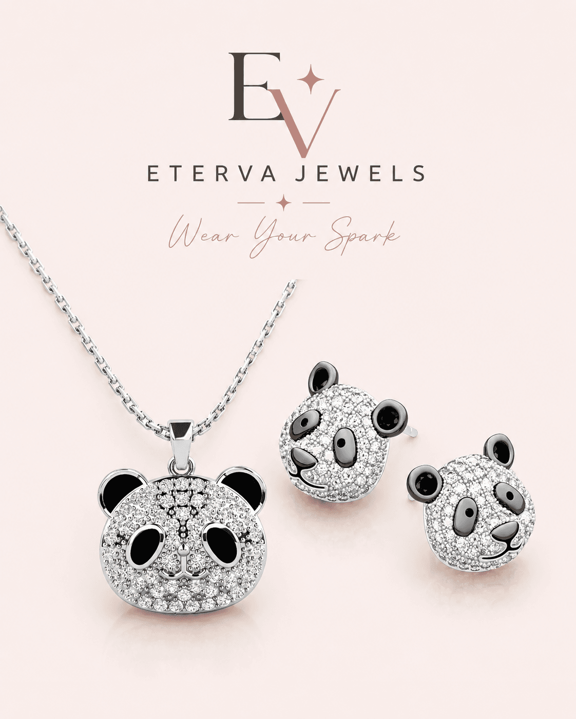 Panda Pals Pendant Set